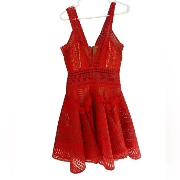 Thurley Halley's Comet Fit-&-Flare Dress Red Orange Mandarin - Picture 3 of 10